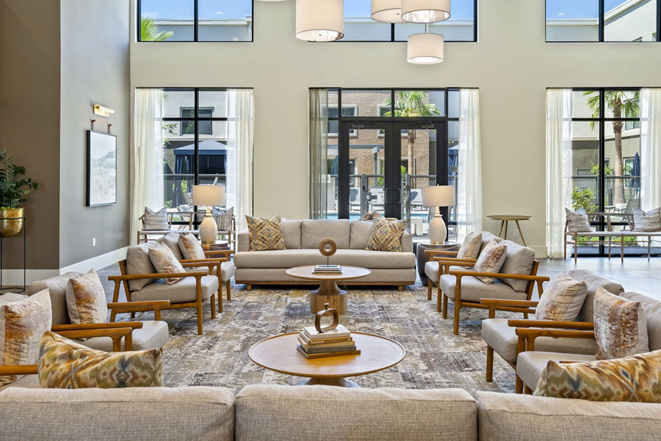 Clubhouse at Overture Arcadia Apartments offers luxury social spaces in a vibrant retirement community