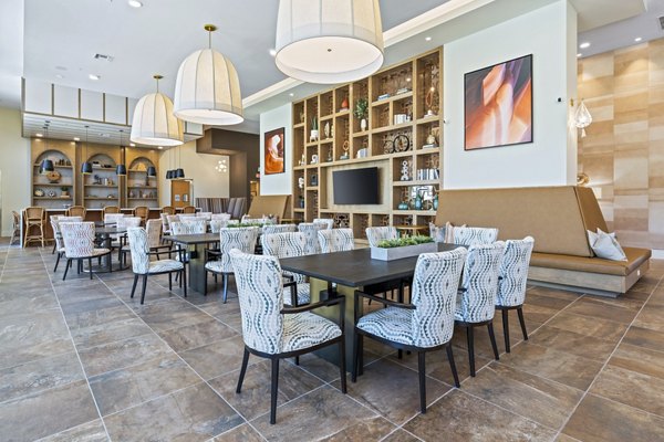 Elegant clubhouse featuring modern design at Overture Arcadia Apartments â€“ luxury living