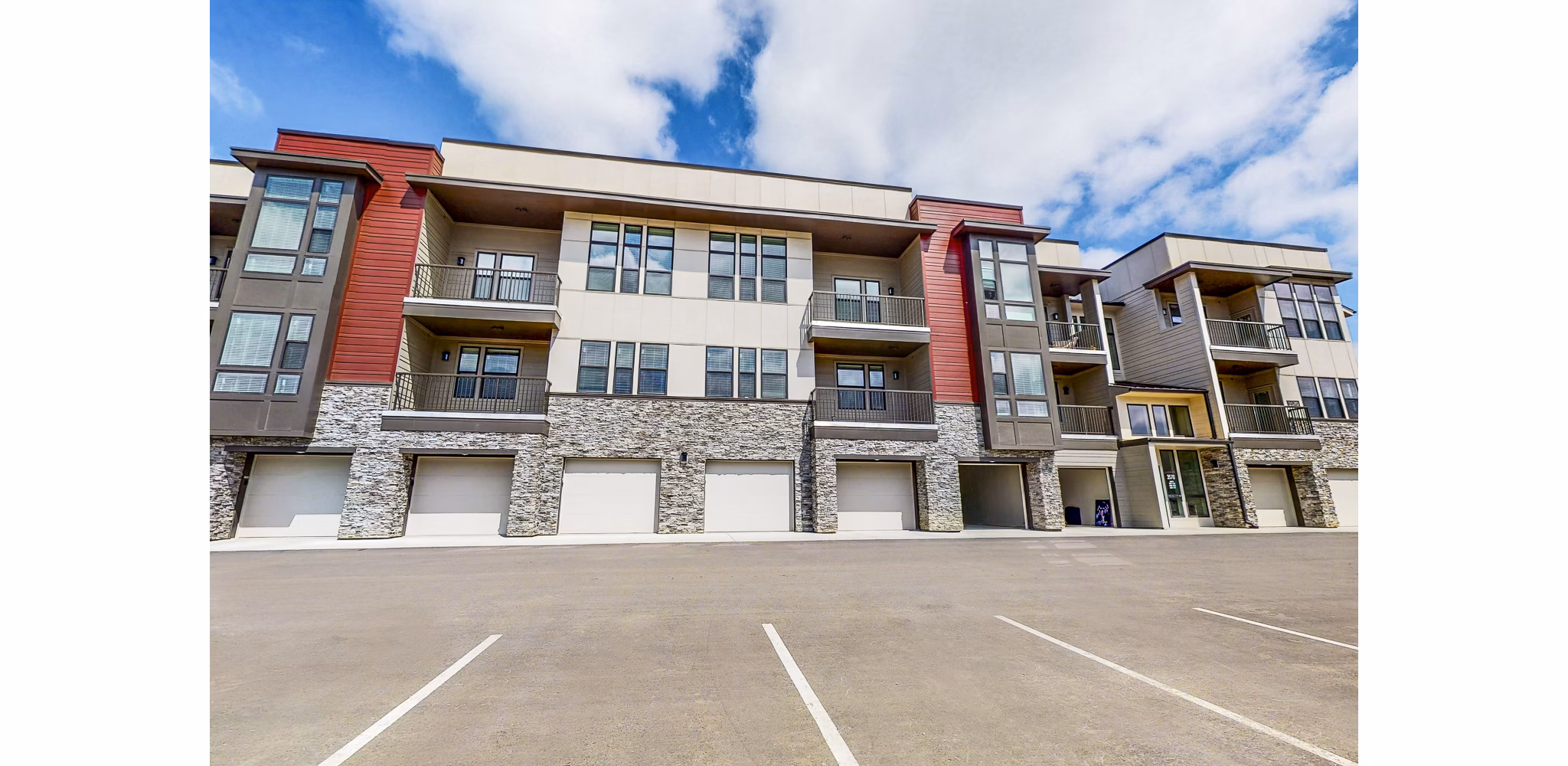 building/exterior with garages at Residences at Echelon Apartments