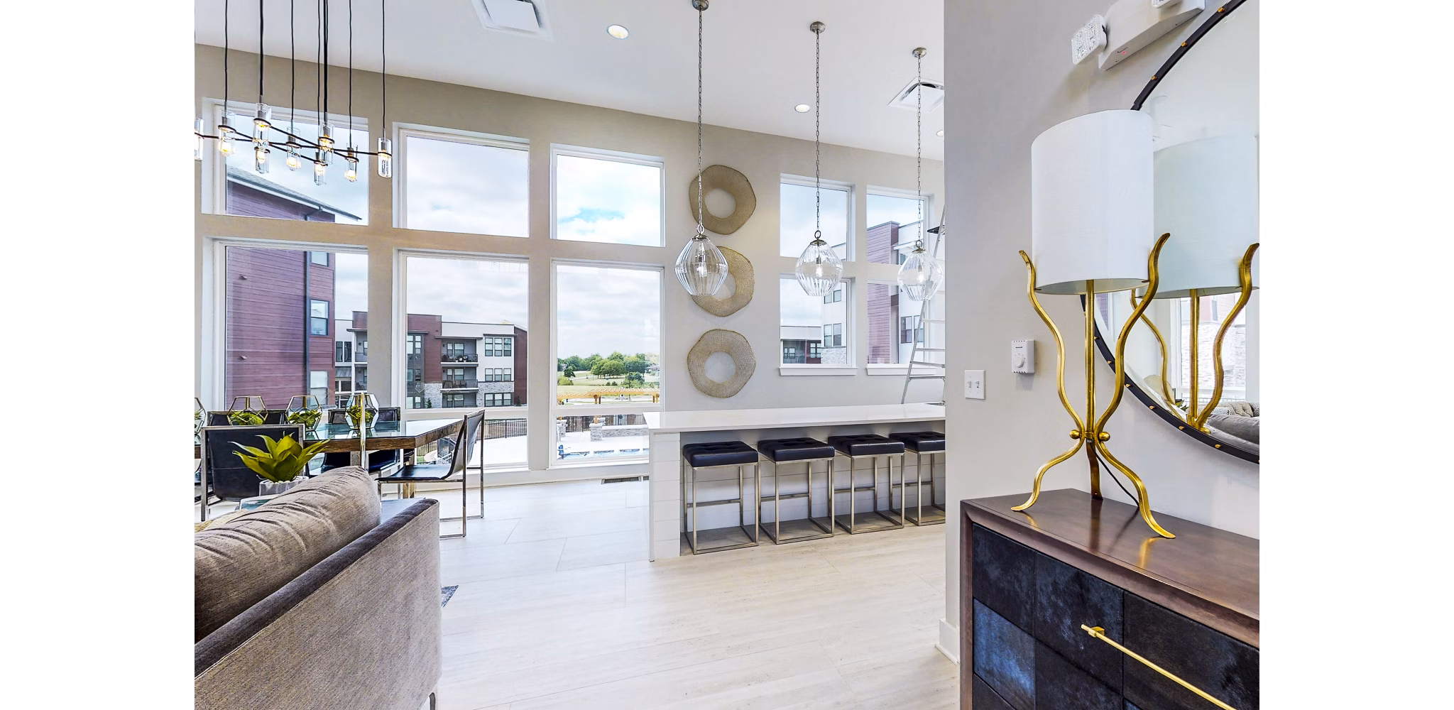 clubhouse/lobby at Residences at Echelon Apartments