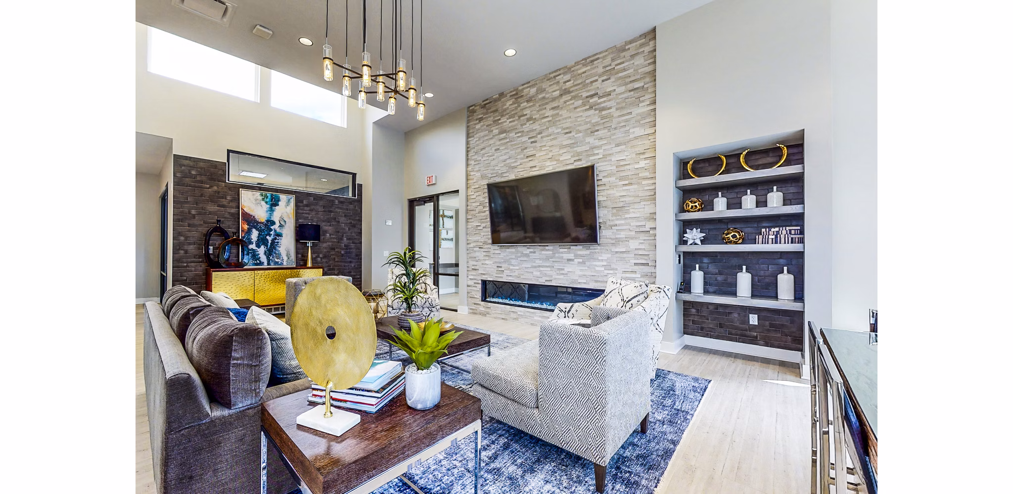 clubhouse/lobby at Residences at Echelon Apartments