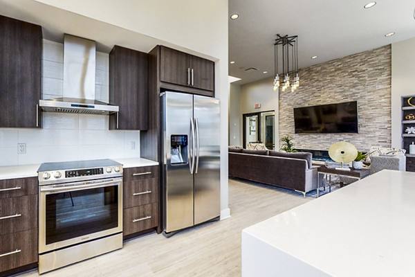 clubhouse kitchen at Residences at Echelon Apartments