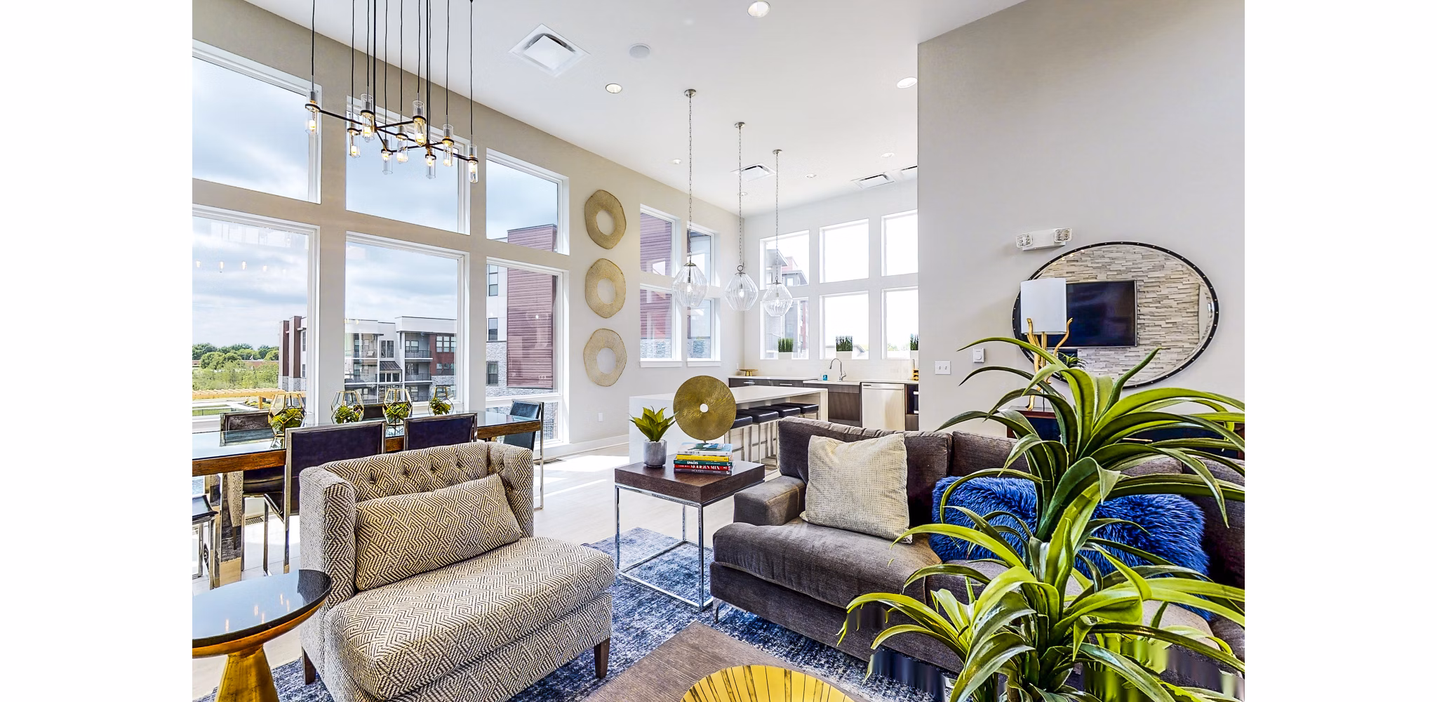 clubhouse/lobby at Residences at Echelon Apartments