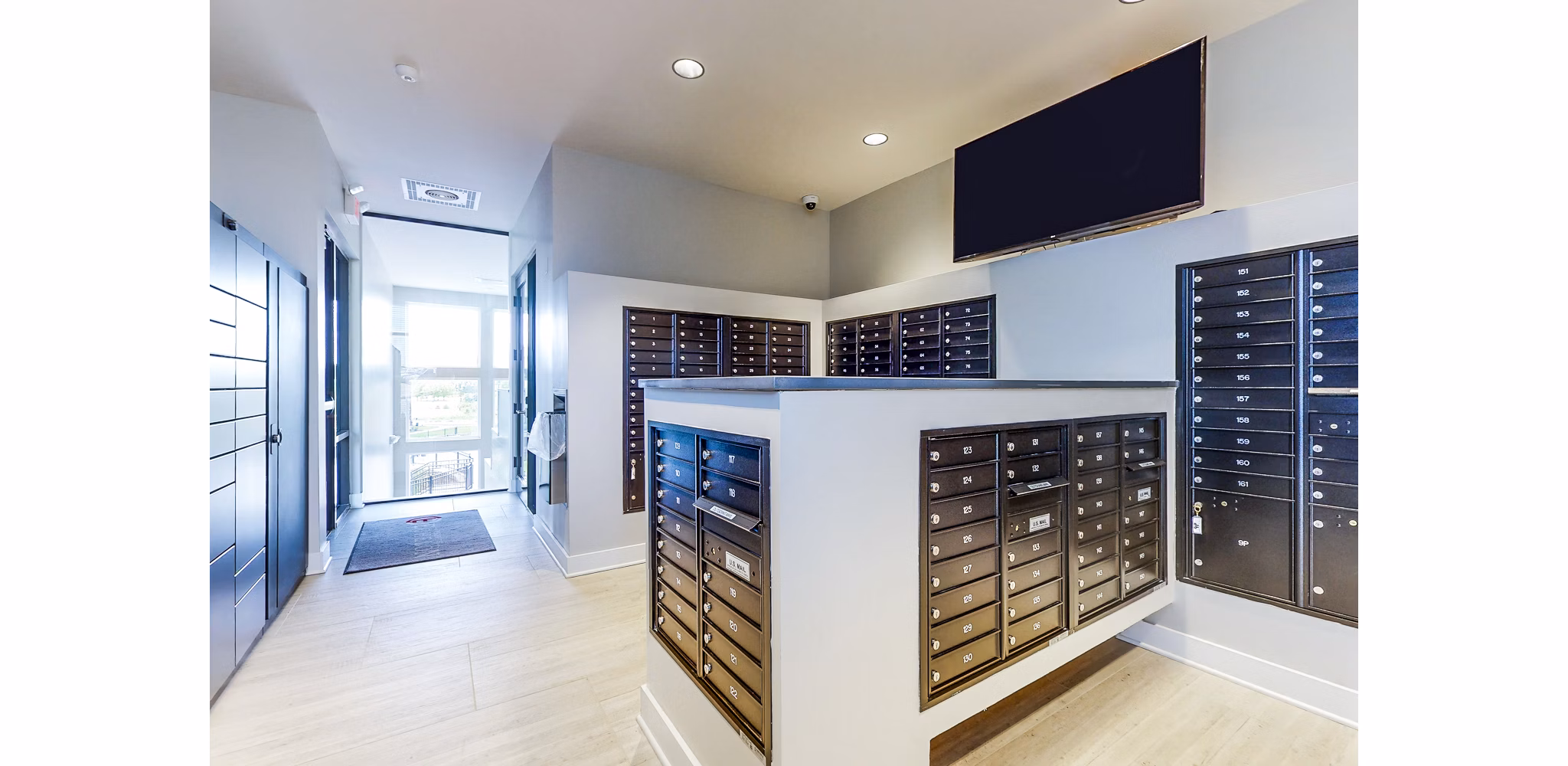 mail room at Residences at Echelon Apartments