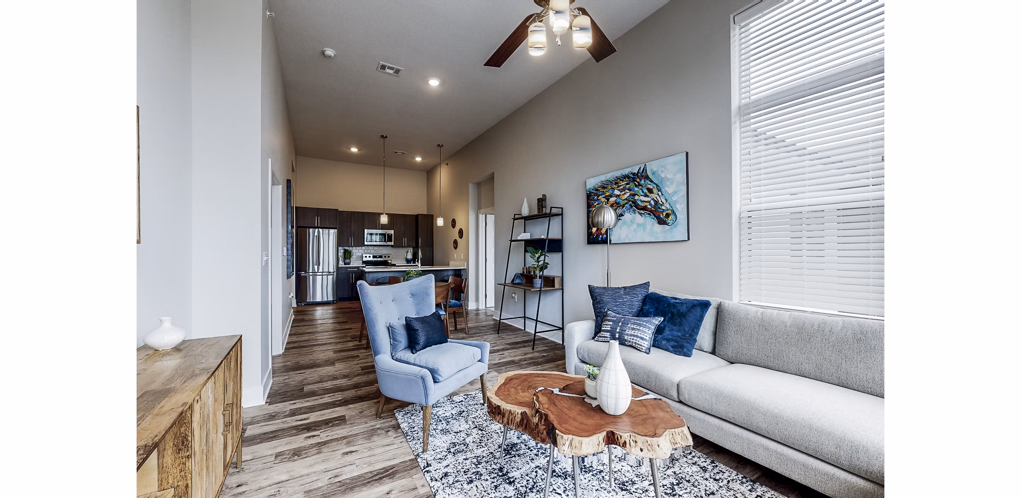 living room at Residences at Echelon Apartments