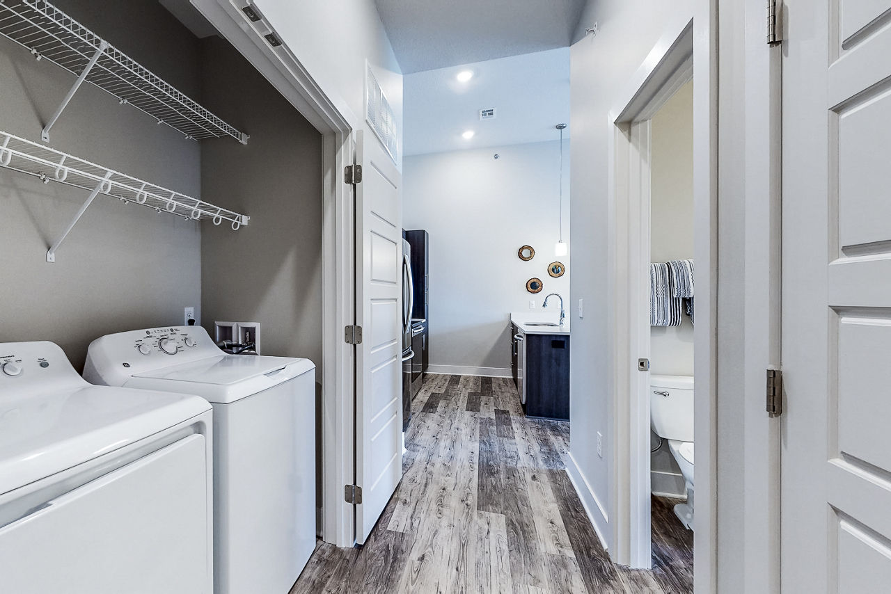 Laundry room at Residences At Echelon