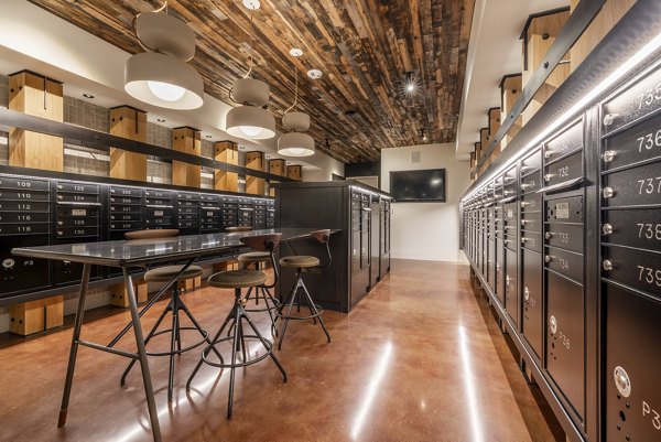 mail room at Ballard Yards Apartments