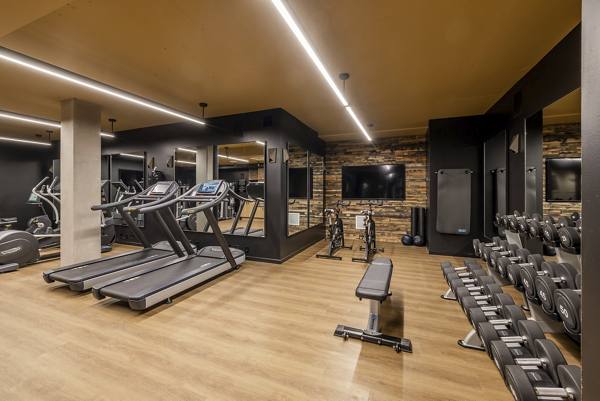fitness center at Ballard Yards Apartments