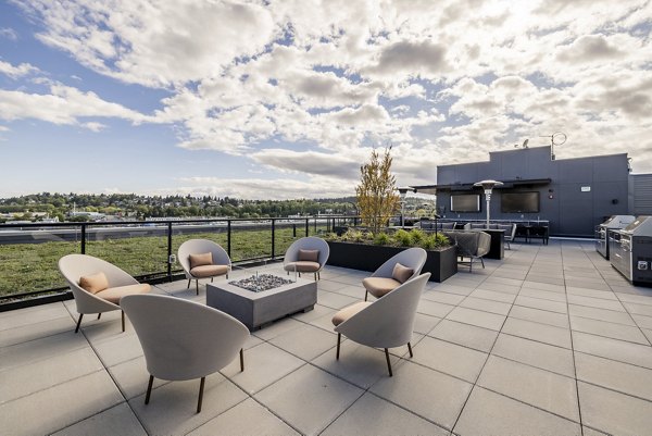 fire pit at Ballard Yards Apartments