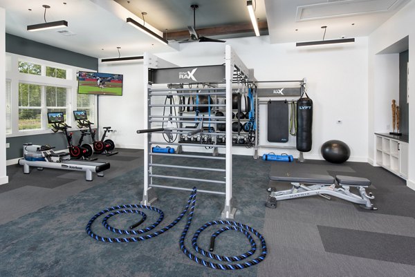 Fitness center with state-of-the-art equipment at Henry House at Clift Farm Apartments
