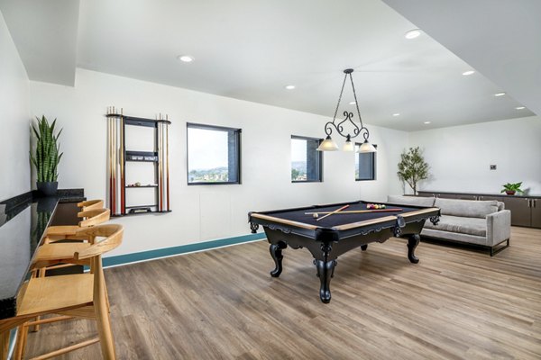 clubhouse game room at Latitude33 Apartments