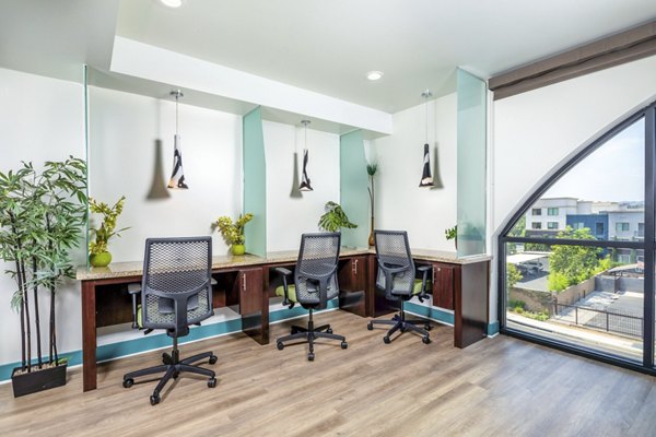 clubhouse business center at Latitude33 Apartments