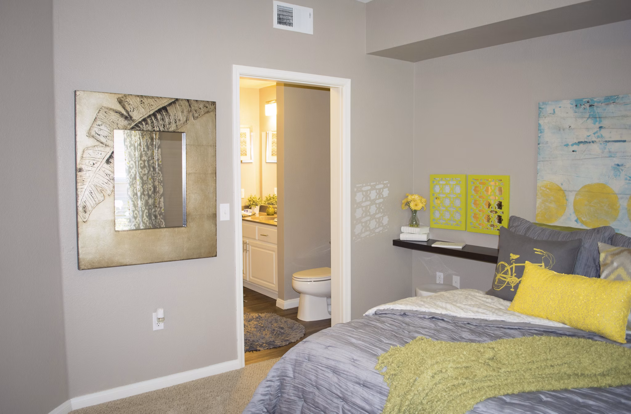 Elegant bedroom with modern decor at Park Crossing Apartments