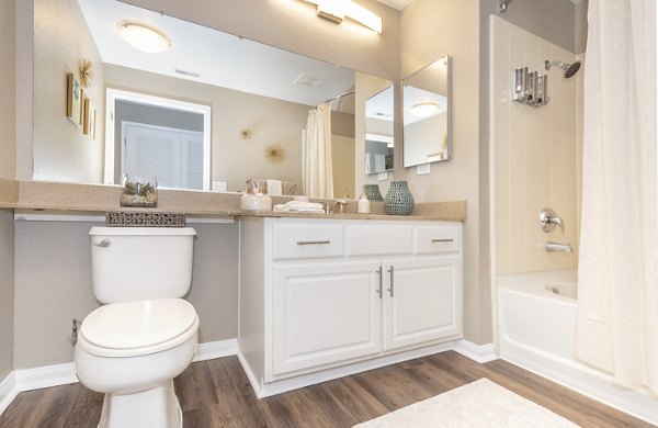 Modern bathroom with elegant fixtures at Park Crossing Apartments