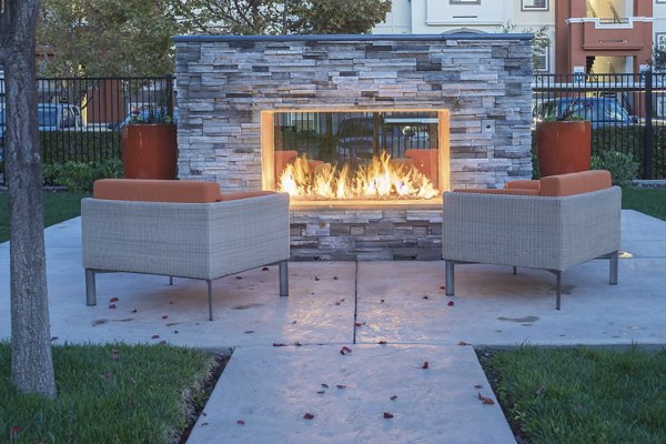 fire pit at Park Crossing Apartments