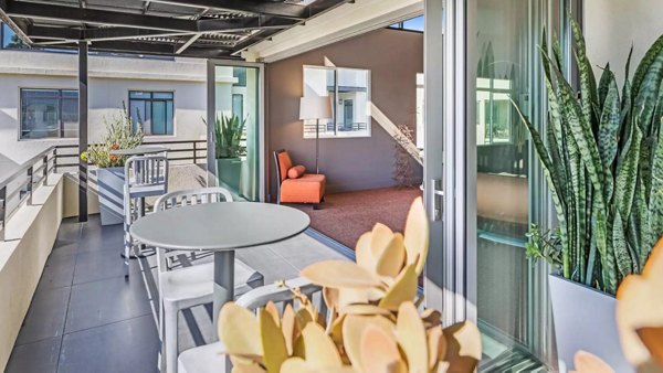 Expansive patio with outdoor seating at Westgate Apartments, perfect for relaxation in a Greystar luxury community
