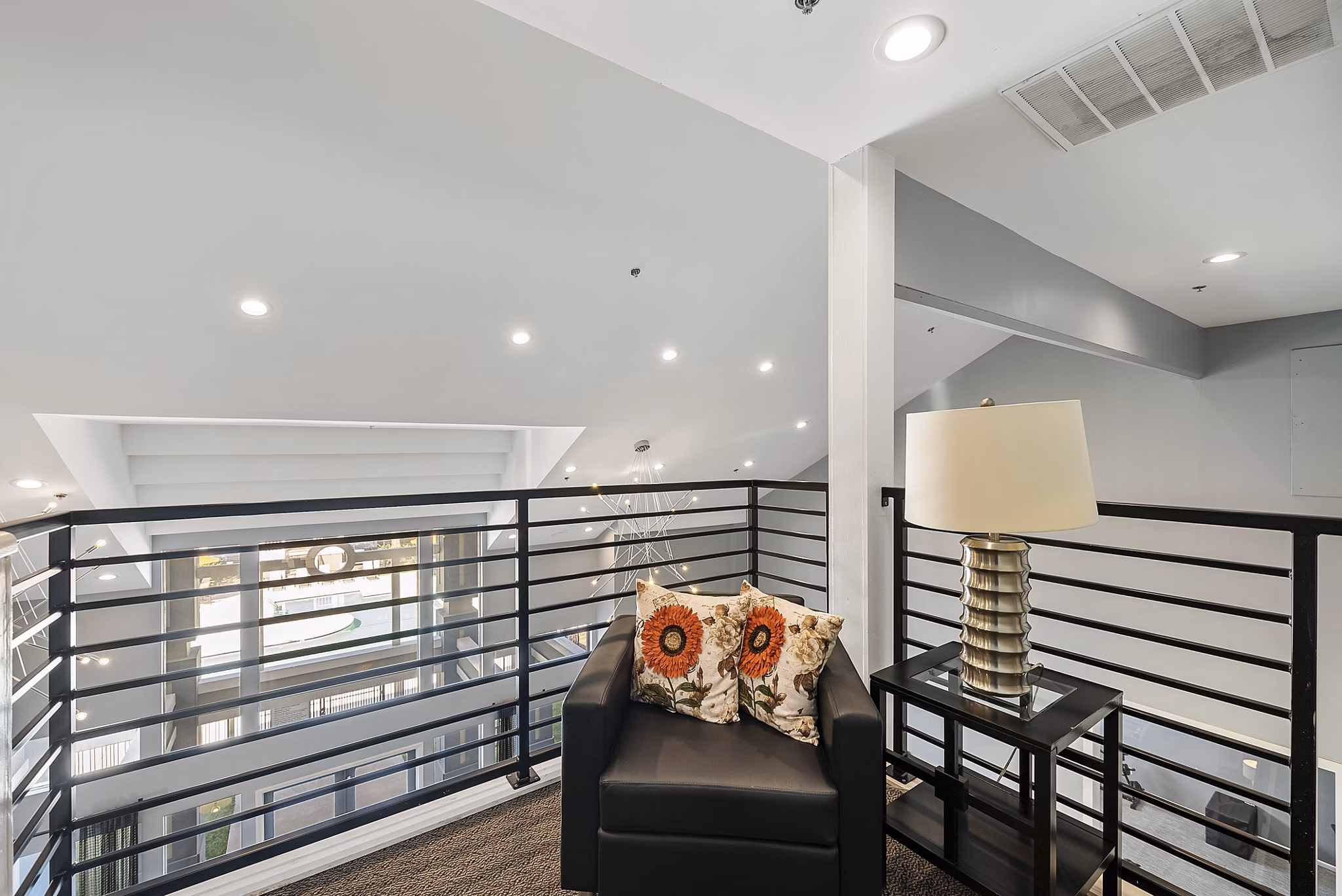 Clubhouse featuring modern furnishings and spacious gathering areas at Concord Apartments