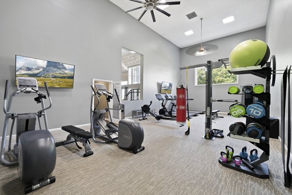 State-of-the-art fitness center featuring modern equipment at Concord Apartments