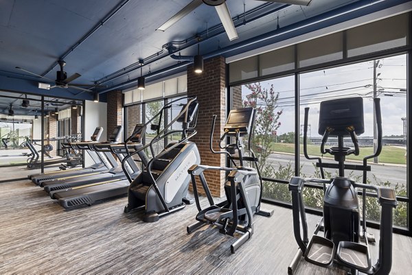 State-of-the-art fitness center with modern equipment at The Easley Apartments