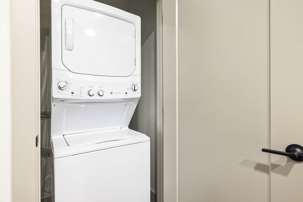 Laundry room at The Easley Apartments