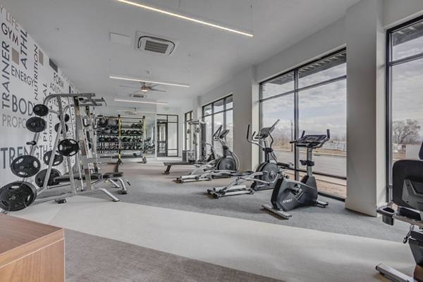 fitness center at The Heights at Legend Hills Apartments