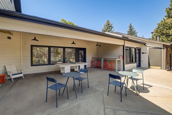 Shift Apartments: Tranquil courtyard with lush landscaping and seating areas