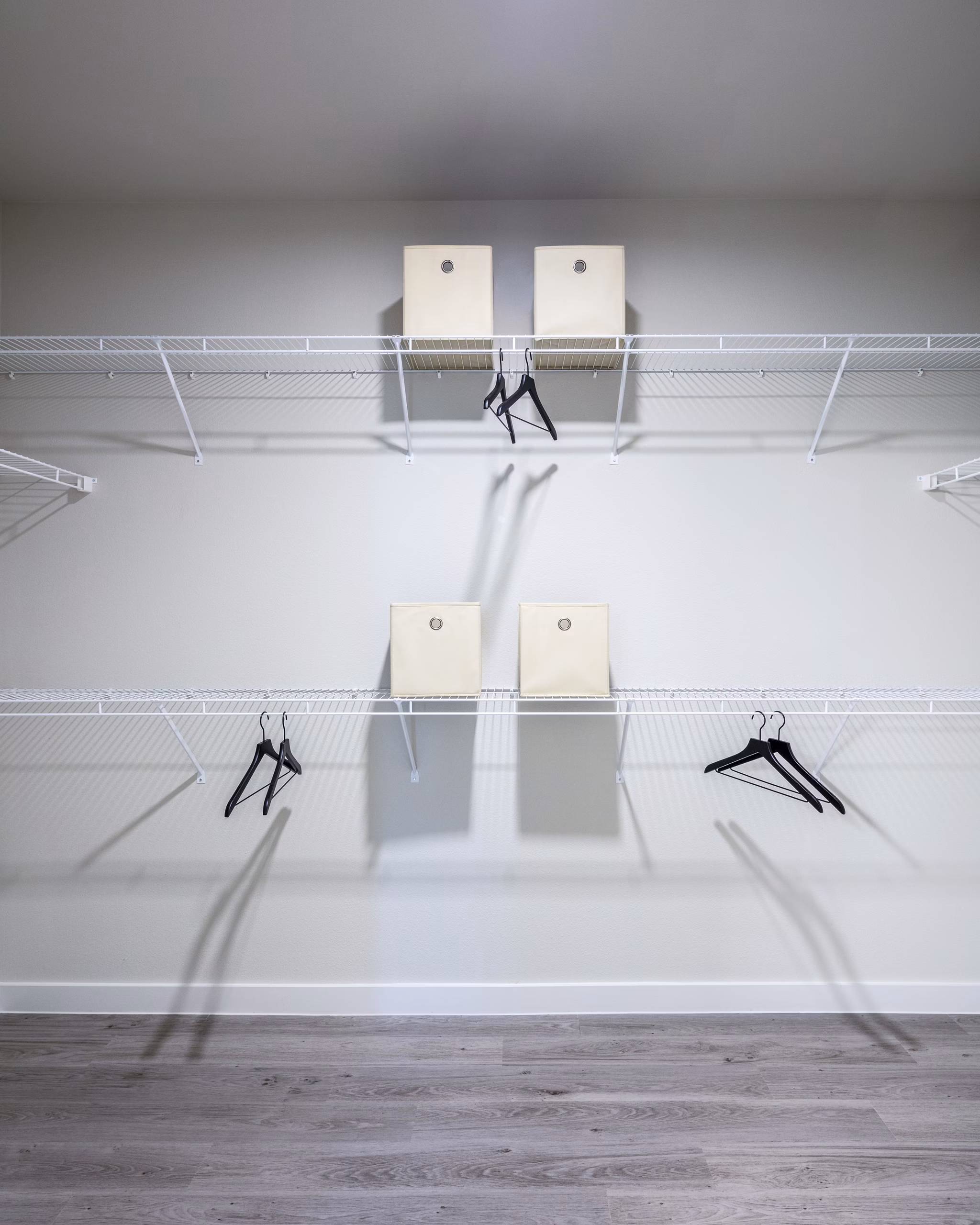 Bedroom closet featuring ample storage space at Prose Hardy Yards Apartments