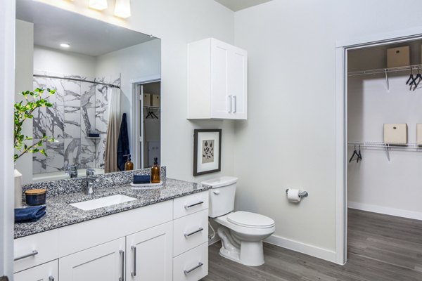 bathroom at Prose Hardy Yards Apartments