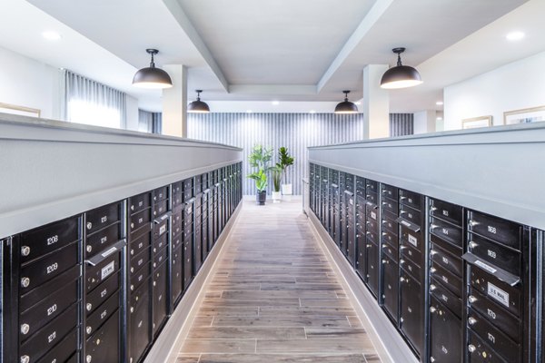 clubhouse mail room at Prose Hardy Yards Apartments