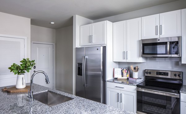 kitchen at Prose Hardy Yards Apartments