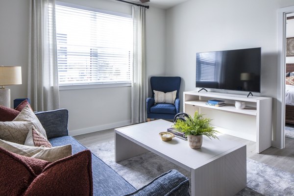 living room at Prose Hardy Yards Apartments