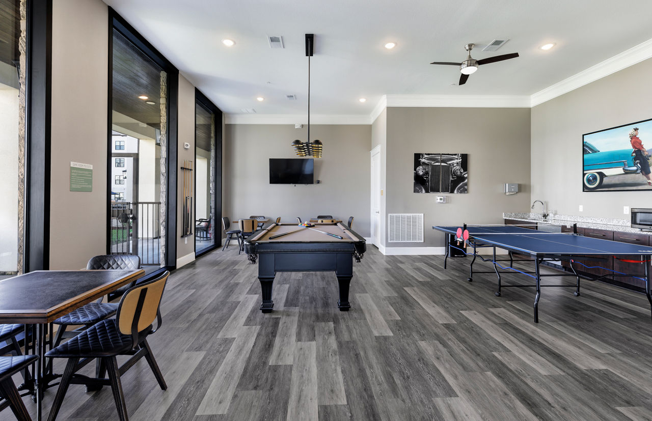 Game room at Ivy Point Cypress