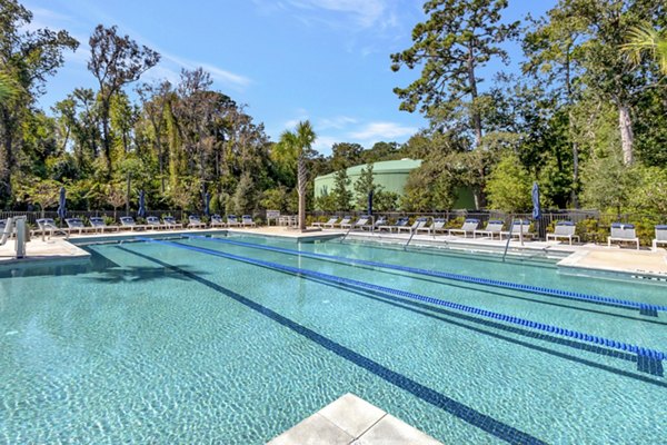 Luxury pool with cabanas at Aquatera Apartments in vibrant San Diego