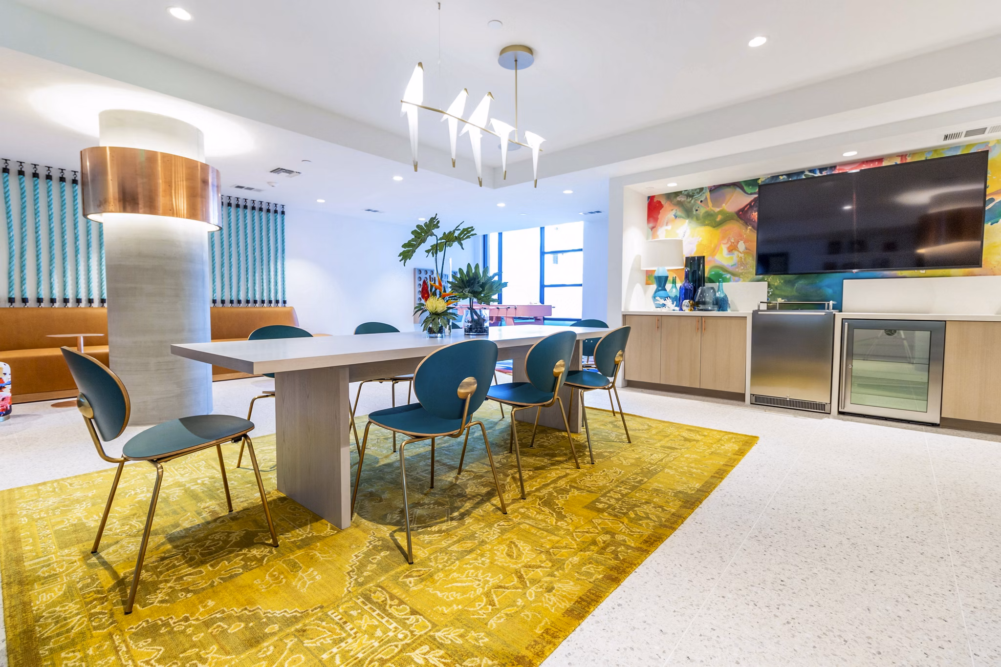Luxurious clubhouse with contemporary design elements at Gravity Apartments