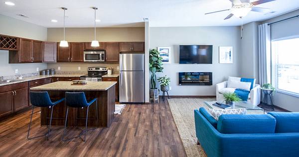 kitchen at Aspire Townhomes Apartments