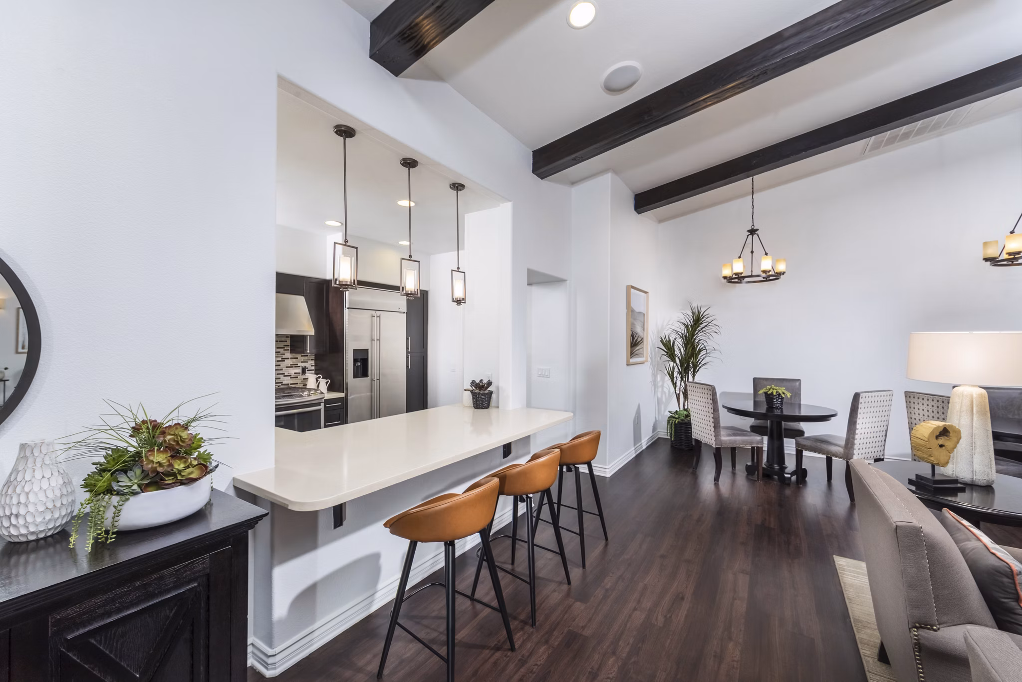 Luxurious clubhouse with modern dÃ©cor at Viano at Riverwalk Apartments in Riverside