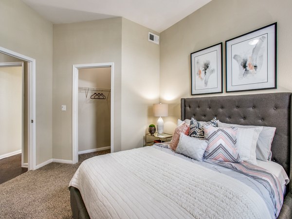 Cozy bedroom with modern decor at Westmount at Mason Creek Apartments