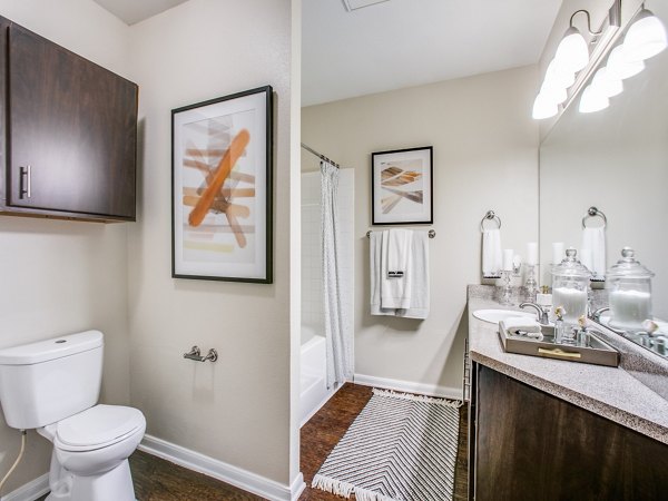 Bathroom featuring modern fixtures and spacious design at Westmount at Mason Creek Apartments