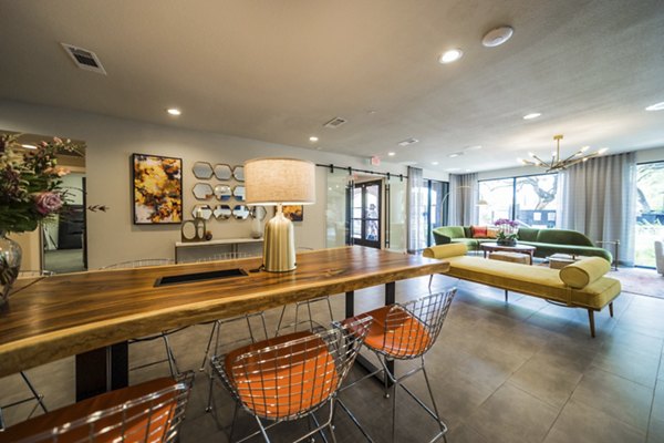 Clubhouse featuring modern design elements at Muse at SoCo Apartments
