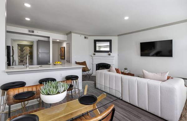 living room at Muse at SoCo Apartments