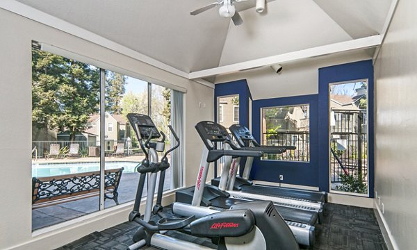 fitness center at Wood Creek Apartments
