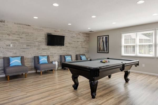 game room clubhouse at Vue at Spring Creek Apartments