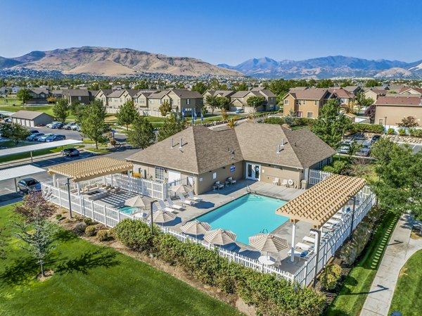 Luxurious pool at Monarch Meadows Apartments offering relaxation and recreation amenities