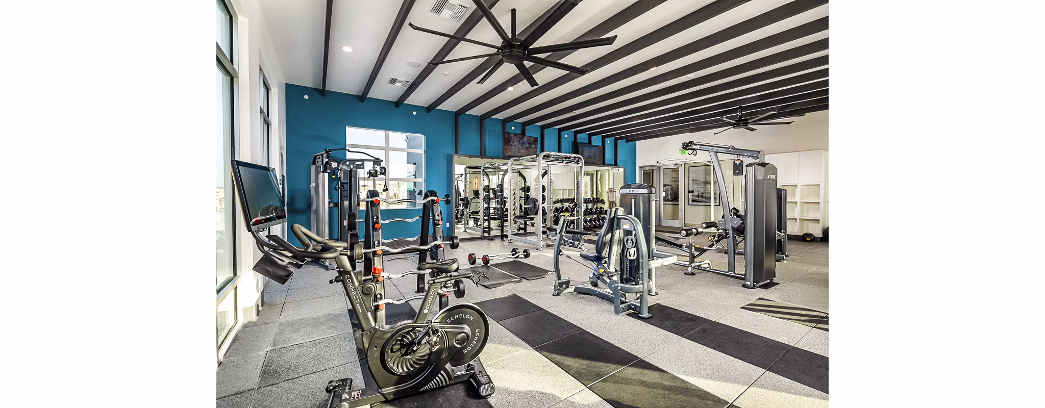 State-of-the-art fitness center with modern equipment at The Residences at Cota Vera Apartments