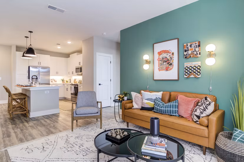 living room at Broadstone Upper Westside Apartments 