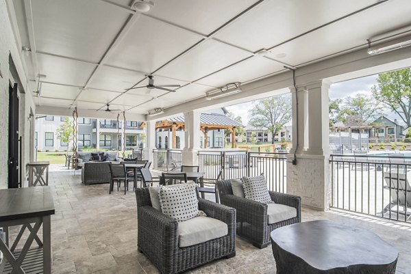 patio at The Heron at River Island Apartments