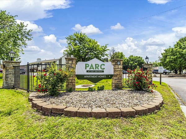 Parc at 21st & Rock Apartments: Modern signage at a premium location in Wichita