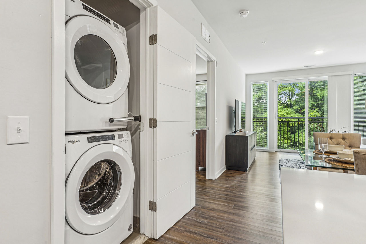 Laundry room at Liberty Bay Club Apartments