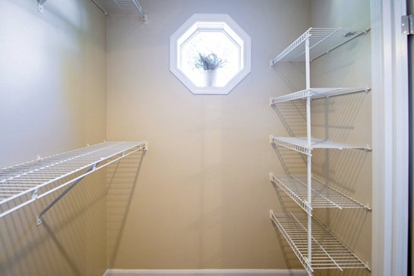 bedroom closet at Wellington Apartments