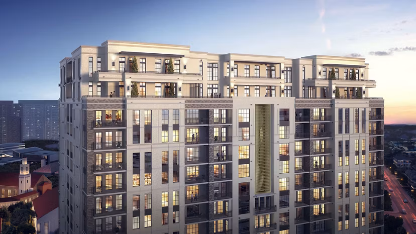 Novel Turtle Creek Apartments: Luxury view of modern high-rise apartments in desirable Turtle Creek location